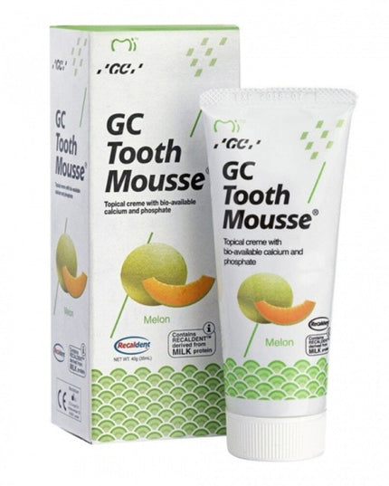 Remineralizuojantis dantų kremas be fluoro, melionų skonio GC Tooth Mousse Recaldent, 35 ml