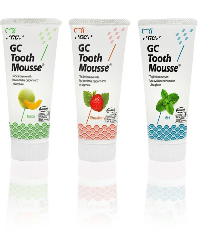 Remineralizuojantis dantų kremas be fluoro, mėtų skonio GC Tooth Mousse Recaldent, 35 ml