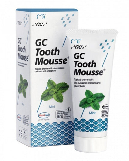 Remineralizuojantis dantų kremas be fluoro, mėtų skonio GC Tooth Mousse Recaldent, 35 ml