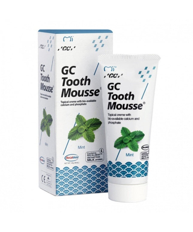 Remineralizuojantis dantų kremas be fluoro, mėtų skonio GC Tooth Mousse Recaldent, 35 ml