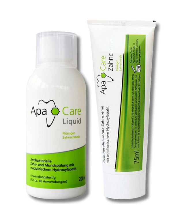 Remineralizuojantis rinkinys Dantų pasta + Burnos skalavimo skystis ApaCare Fluor