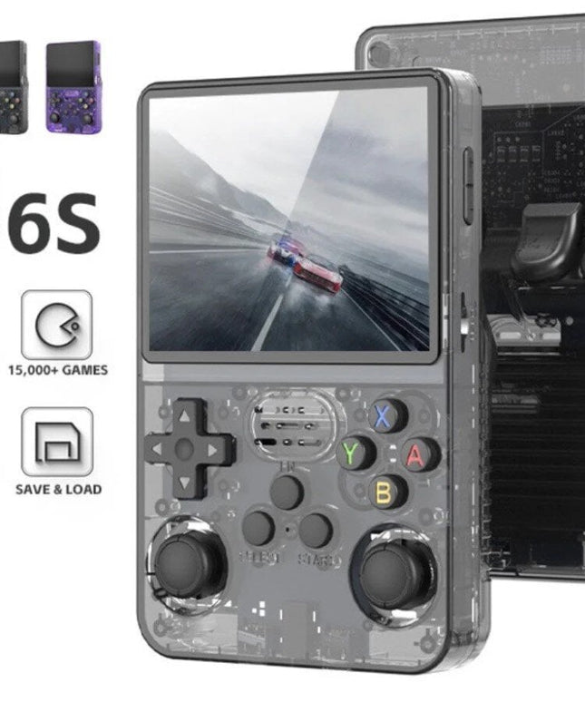 Retro TV žaidimų konsolė HappyJoe R36S, 64GB, juoda