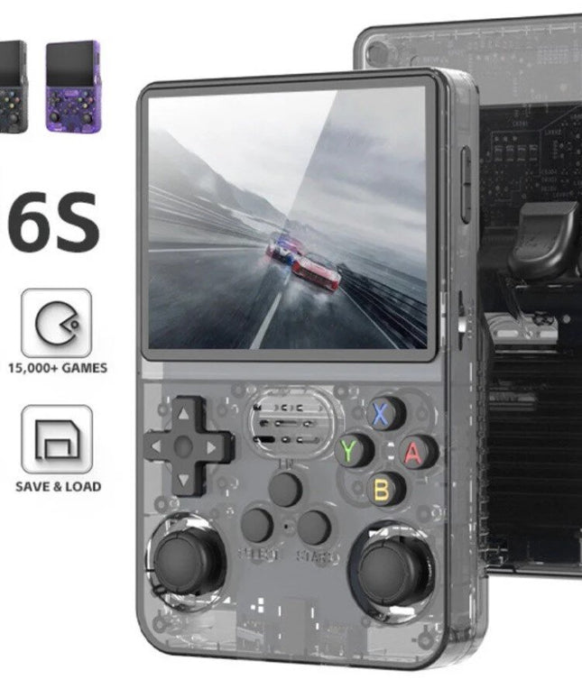 Retro TV žaidimų konsolė HappyJoe R36S, 64GB, juoda