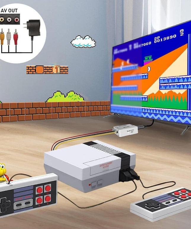 Retro žaidimų konsolė su 620 vaizdo žaidimų, Av ir Hdmi HD išvestis, „Plug and Play“, klasikinio leidimo mini pramogų sistema suaugusiems ir vaikams