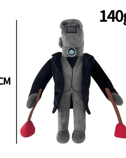 „Skibidi Toilet Titan Clockman“ Atnaujinimas „Plushie Titan Compute Man Drillman“ Pliušinis Fotoaparatas_Almond