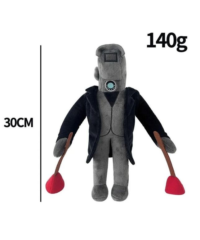 „Skibidi Toilet Titan Clockman“ Atnaujinimas „Plushie Titan Compute Man Drillman“ Pliušinis Fotoaparatas_Almond