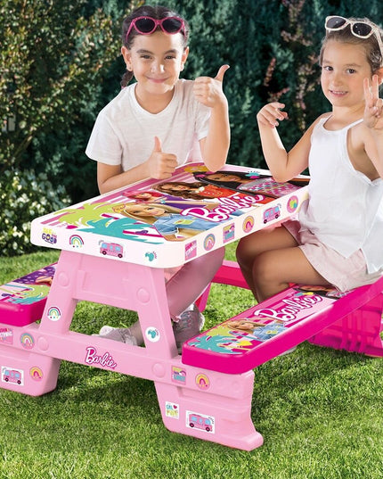 Stalas su dviem suolais Dolu Barbie, 1608, rožinis