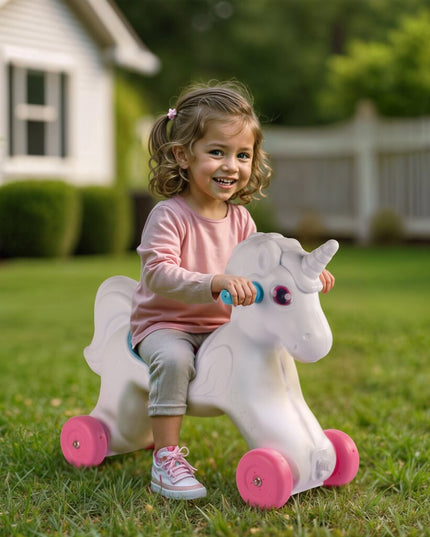 Supamas arkliukas su ratukais Dolu Unicorn 2in1, 2509