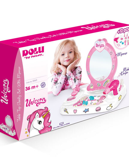 Tualetinis kosmetinis staliukas su priedais Unicorn Dolu, 2563