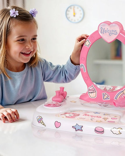 Tualetinis kosmetinis staliukas su priedais Unicorn Dolu, 2563