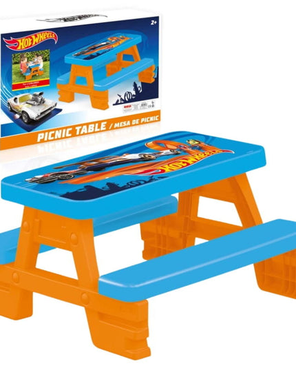 Vaikiškas pikniko stalas, Dolu Hot Wheels, 4 asmenims, 43 x 77 x 71 cm