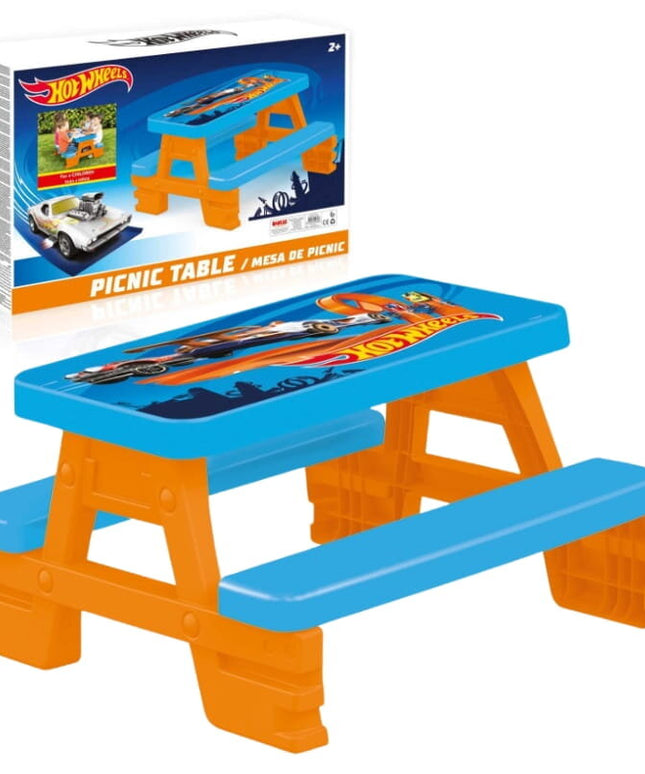 Vaikiškas pikniko stalas, Dolu Hot Wheels, 4 asmenims, 43 x 77 x 71 cm
