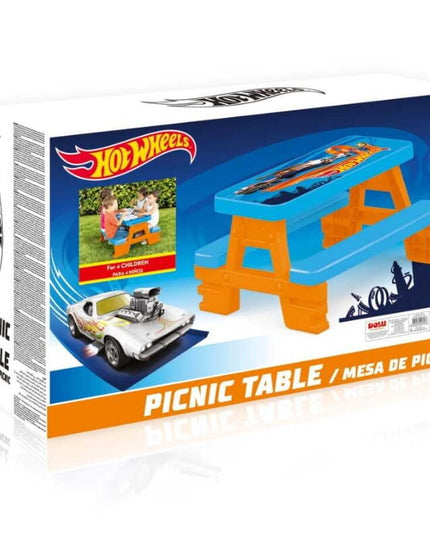 Vaikiškas pikniko stalas, Dolu Hot Wheels, 4 asmenims, 43 x 77 x 71 cm