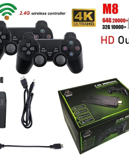 TV žaidimų konsolė 2.4G Game Stick 4K 32GB, su 20000 žaidimų