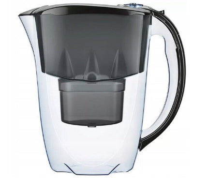 Vandens filtravimo ąsotis Aquaphor Amethyst, 2,8l, juodas, su 5 vnt Aquaphor B25 Maxfor vandens filtrais