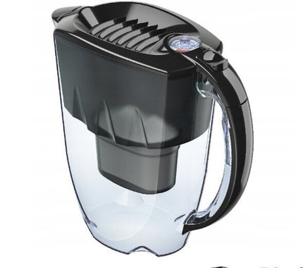 Vandens filtravimo ąsotis Aquaphor Amethyst, 2,8l, juodas, su 5 vnt Aquaphor B25 Maxfor vandens filtrais