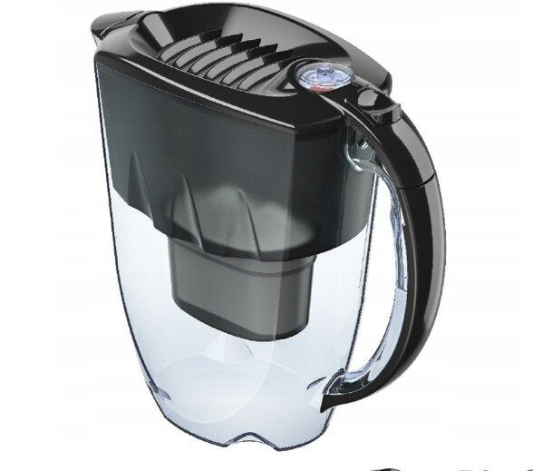 Vandens filtravimo ąsotis Aquaphor Amethyst, 2,8l, juodas, su 5 vnt Aquaphor B25 Maxfor vandens filtrais