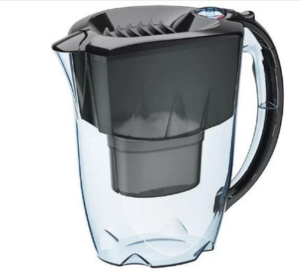 Vandens filtravimo ąsotis Aquaphor Amethyst, 2,8l, juodas, su 5 vnt Aquaphor B25 Maxfor vandens filtrais
