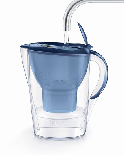 Vandens filtravimo ąsotis Brita Marella Pro, 2.4L, mėlynas, su 1 vnt Maxtra Pro vandens filtru