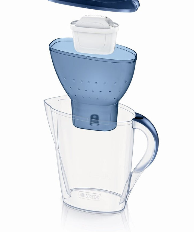 Vandens filtravimo ąsotis Brita Marella Pro, 2.4L, mėlynas, su 1 vnt Maxtra Pro vandens filtru