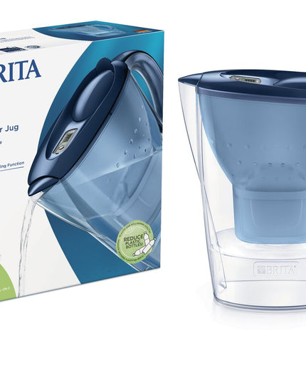 Vandens filtravimo ąsotis Brita Marella Pro, 2.4L, mėlynas, su 1 vnt Maxtra Pro vandens filtru