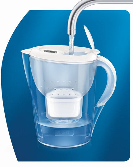 Vandens filtravimo ąsotis Brita Marella XL, 3,5L, baltas, su 3 vnt Maxtra Pro vandens filtrų