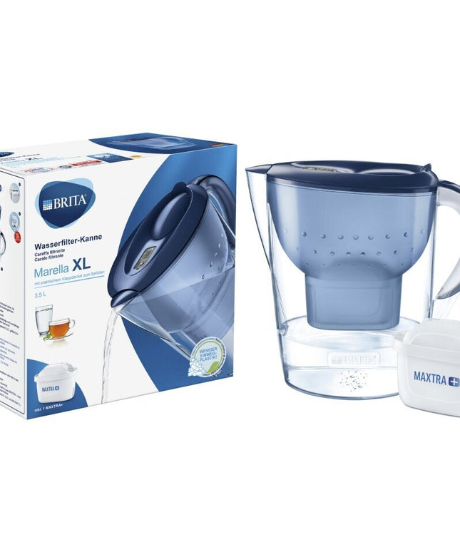 Vandens filtravimo ąsotis Brita Marella XL Memo, 3,5l, mėlynas, su 1 vnt Maxtra+ vandens filtru