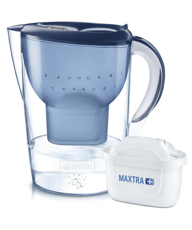 Vandens filtravimo ąsotis Brita Marella XL Memo, 3,5l, mėlynas, su 1 vnt Maxtra+ vandens filtru