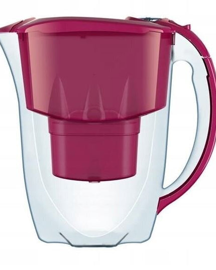 Vandens filtravimo ąsotis Aquaphor Amethyst Cherry, 2,8l, raudonas, su 10 vnt vandens filtrų Maxfor+