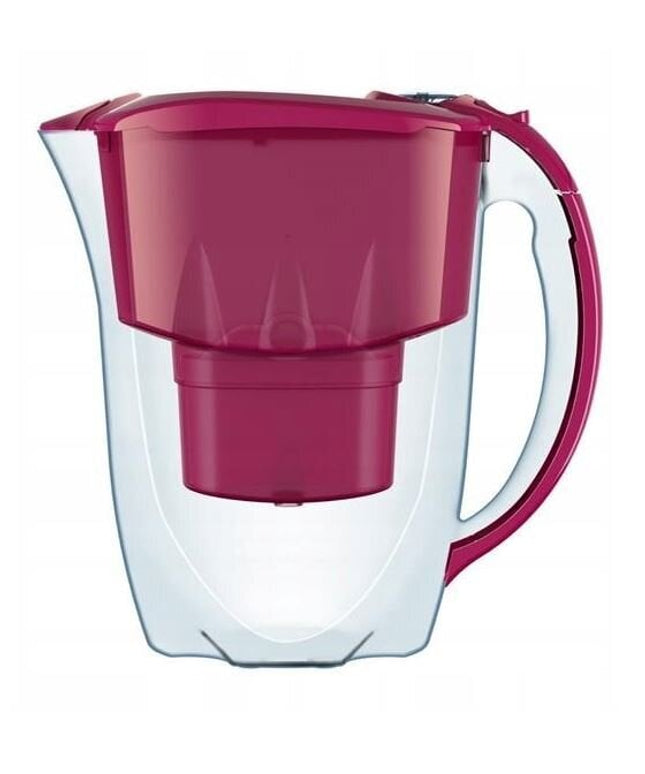 Vandens filtravimo ąsotis Aquaphor Amethyst Cherry, 2,8l, raudonas, su 10 vnt vandens filtrų Maxfor+