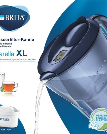 Vandens filtravimo ąsotis Brita Marella XL Memo, 3,5l, mėlynas, su 1 vnt Maxtra+ vandens filtru