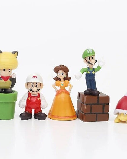 Žaidimo figūrėlės Super Mario Bros, 48 vnt, su maišeliu