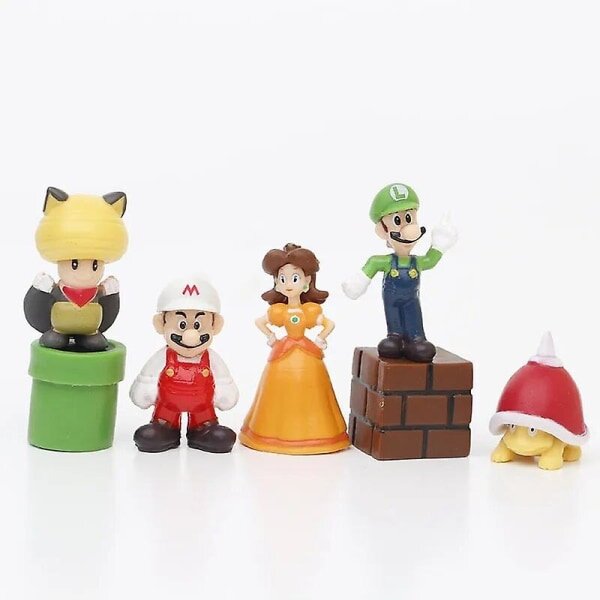 Žaidimo figūrėlės Super Mario Bros, 48 vnt, su maišeliu