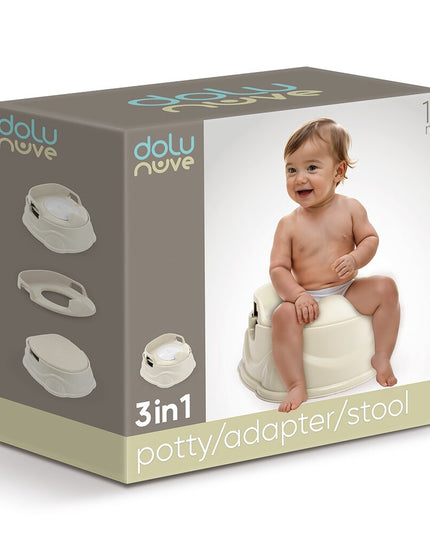 Wc puodukas-wc sėdynės adapteris-laiptelis 3in1 Dolu, smėlio spalvos, 7182