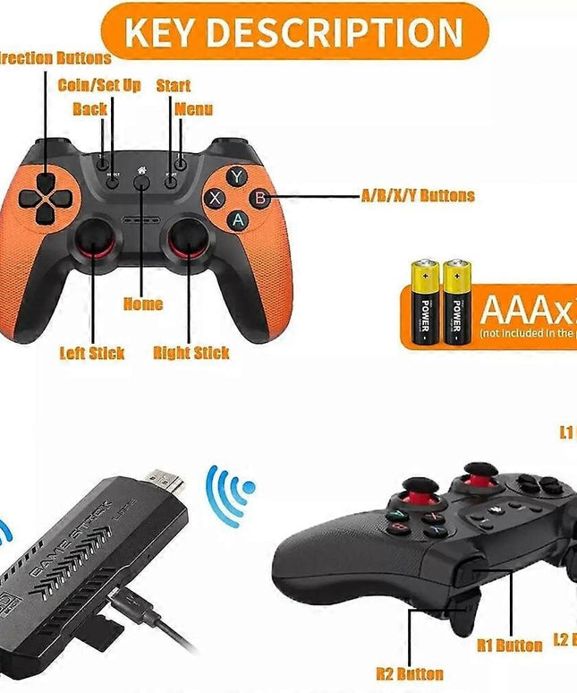Belaidė retro žaidimų konsolė 4K Game Stick