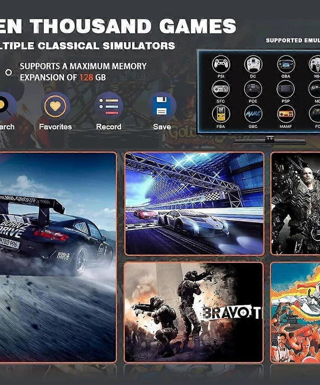 X2 Ultra Video Game Stick konsolė arba tik 2,4 g dvigubas belaidis valdiklis 4k HD30000 žaidimai 128 g retro žaidimai Kalėdų dovana 128 g x2uitra
